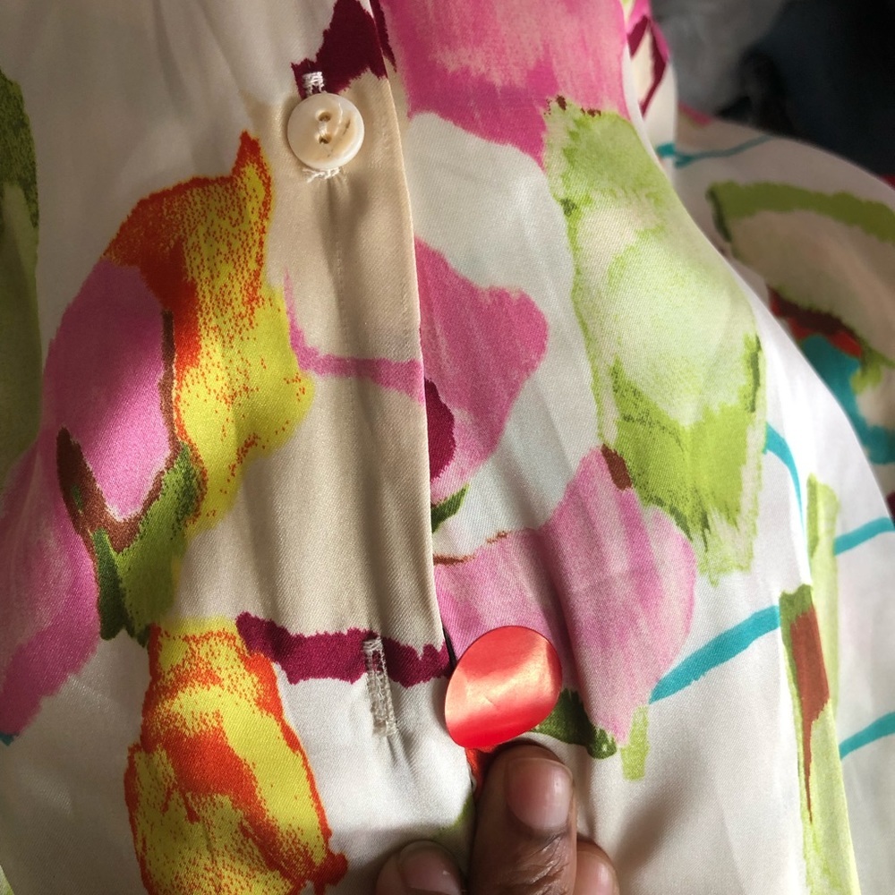 Zara floral satin shirt - Picture 14 of 14
